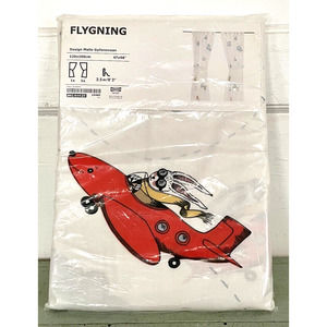 IKEA Curtains FLYGNING Airplane Flying Rabbit Bunny Kids 47 x 98" 2-panels NIP